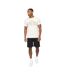 Mens Blansmoore Elasticated Regular Casual Shorts Black Crosshatch-1
