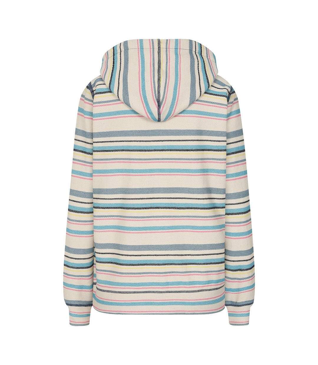 Veste À Capuche Motif/style Rayé Femme Craie Lazy Jacks-3