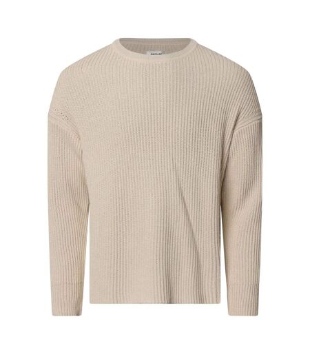 Pull Motif/style Côtelé Homme Crème Replay
