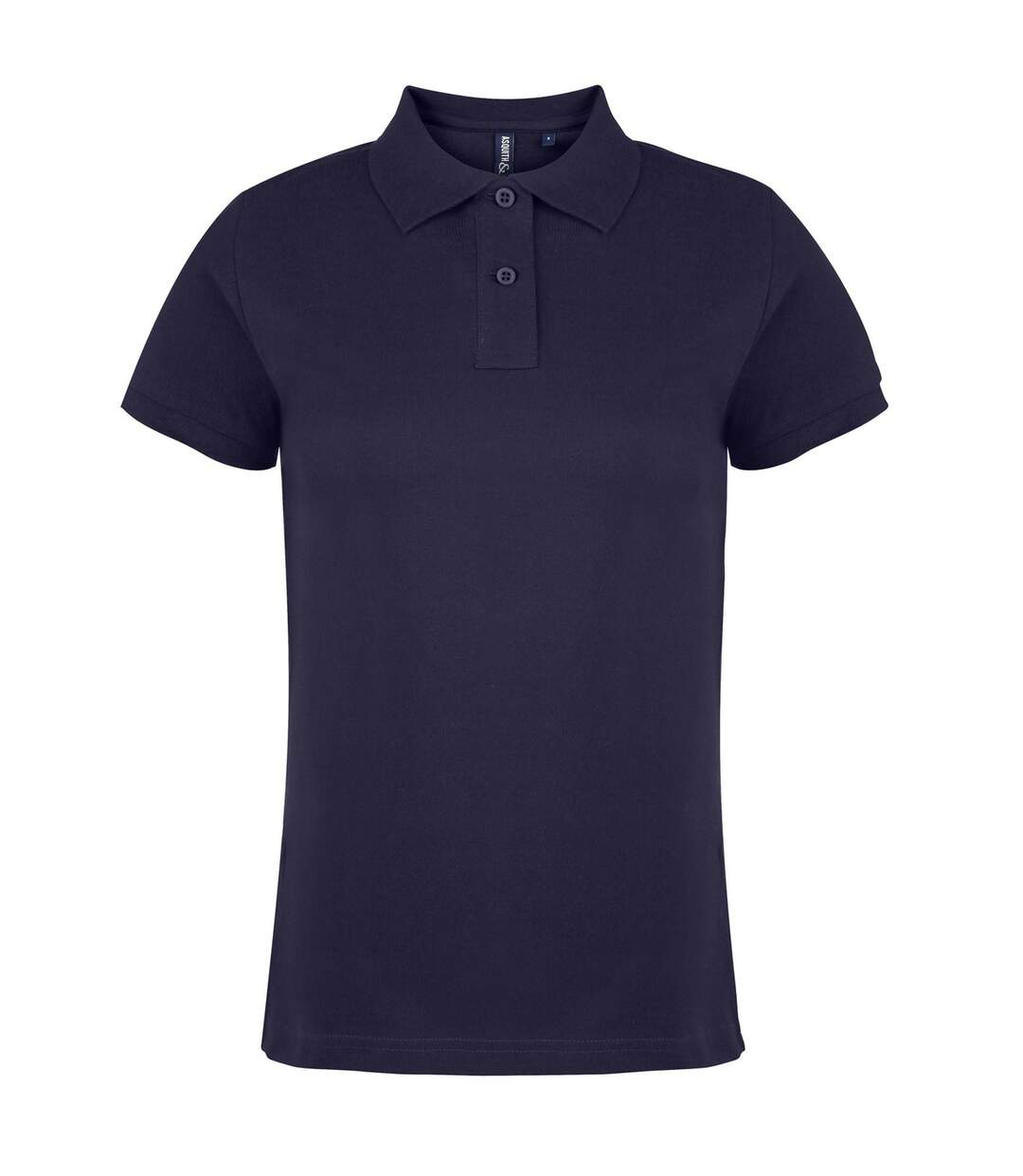 Polo uni femme bleu marine Asquith & Fox