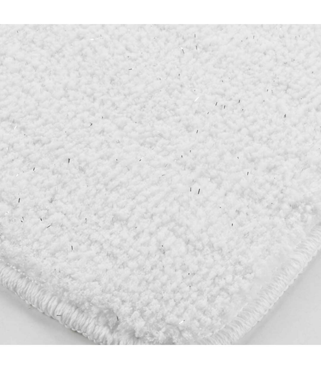 Tapis de Bain Microfibre Métallisé 45x75cm Blanc-2