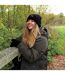 Ladies 3M Thinsulate Lined Chenille Thermal Beanie Hat & Gloves Set-3