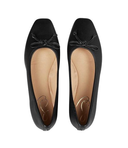 Womens/ladies Marison Leather Ballet Flats Black Sam Edelman