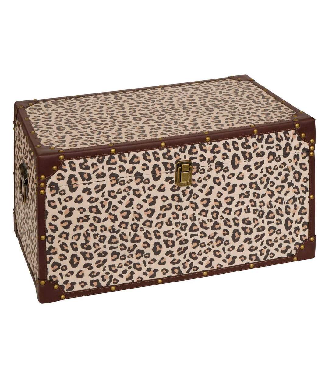 Lot de 4 Malles de Rangement Léopard Telna 56cm Marron-2