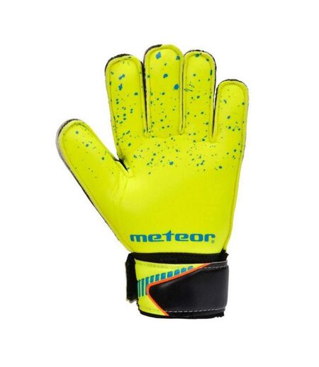 Childrens/kids Defense Goalkeeper Gloves Yellow Black Blue Meteor