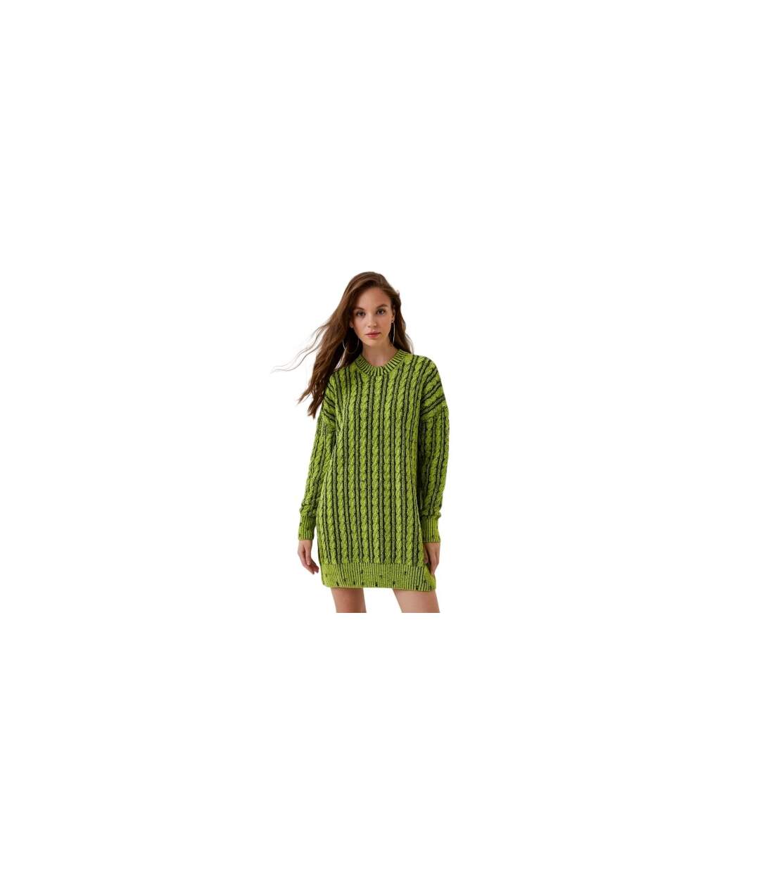 Robe Pull Pantse Maglia Femme Vert Diesel-1
