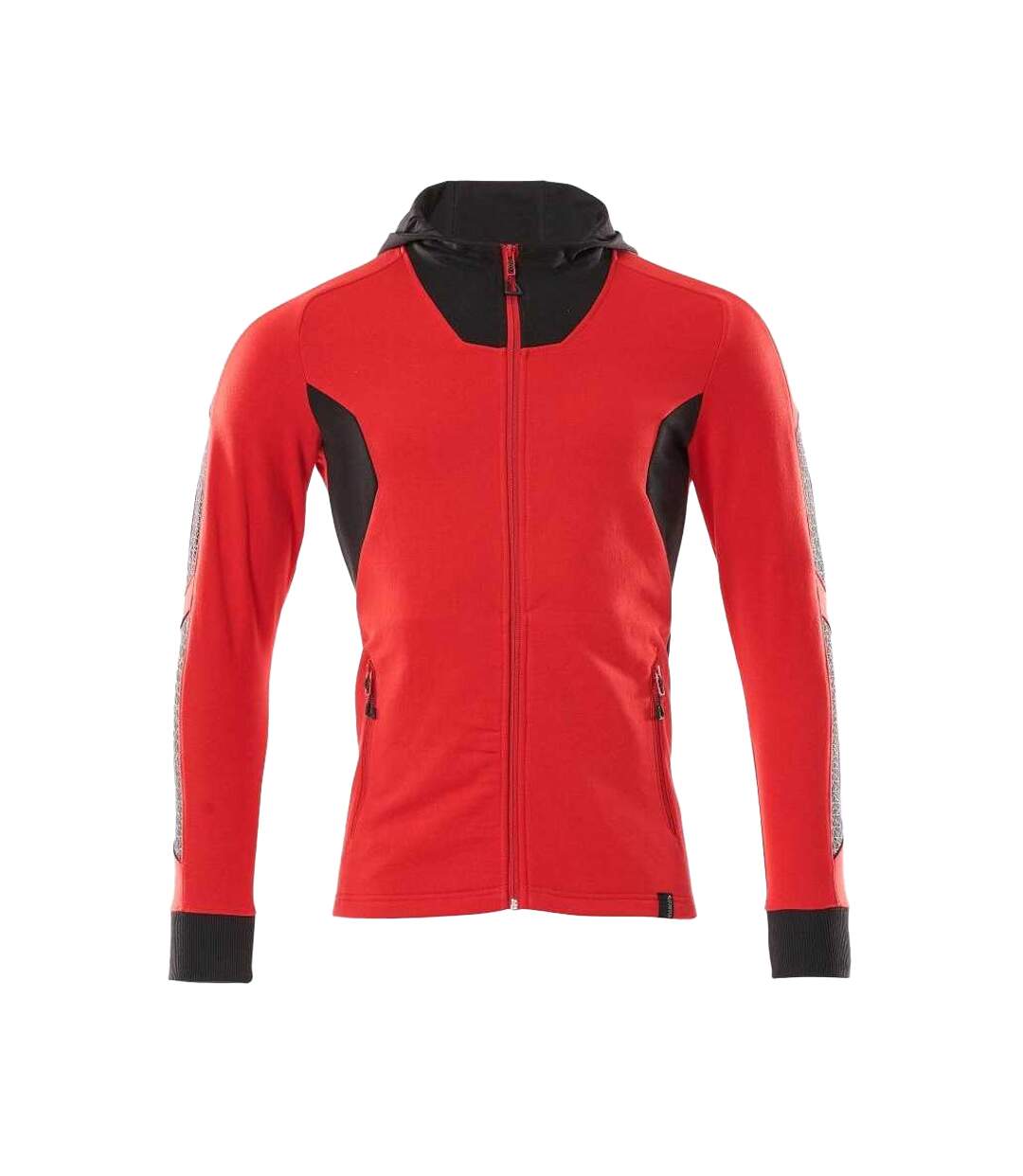 Mens Accelerate Full Zip Hoodie Traffic Red Black Mascot-1