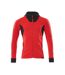 Mens Accelerate Full Zip Hoodie Traffic Red Black Mascot-1