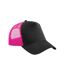 Casquette trucker adulte noir / fuchsia Beechfield