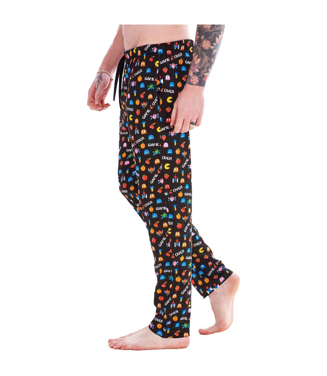 Pack Of 2  Mens Game Over Lounge Pants  Black Grey Multicoloured Keanu-3
