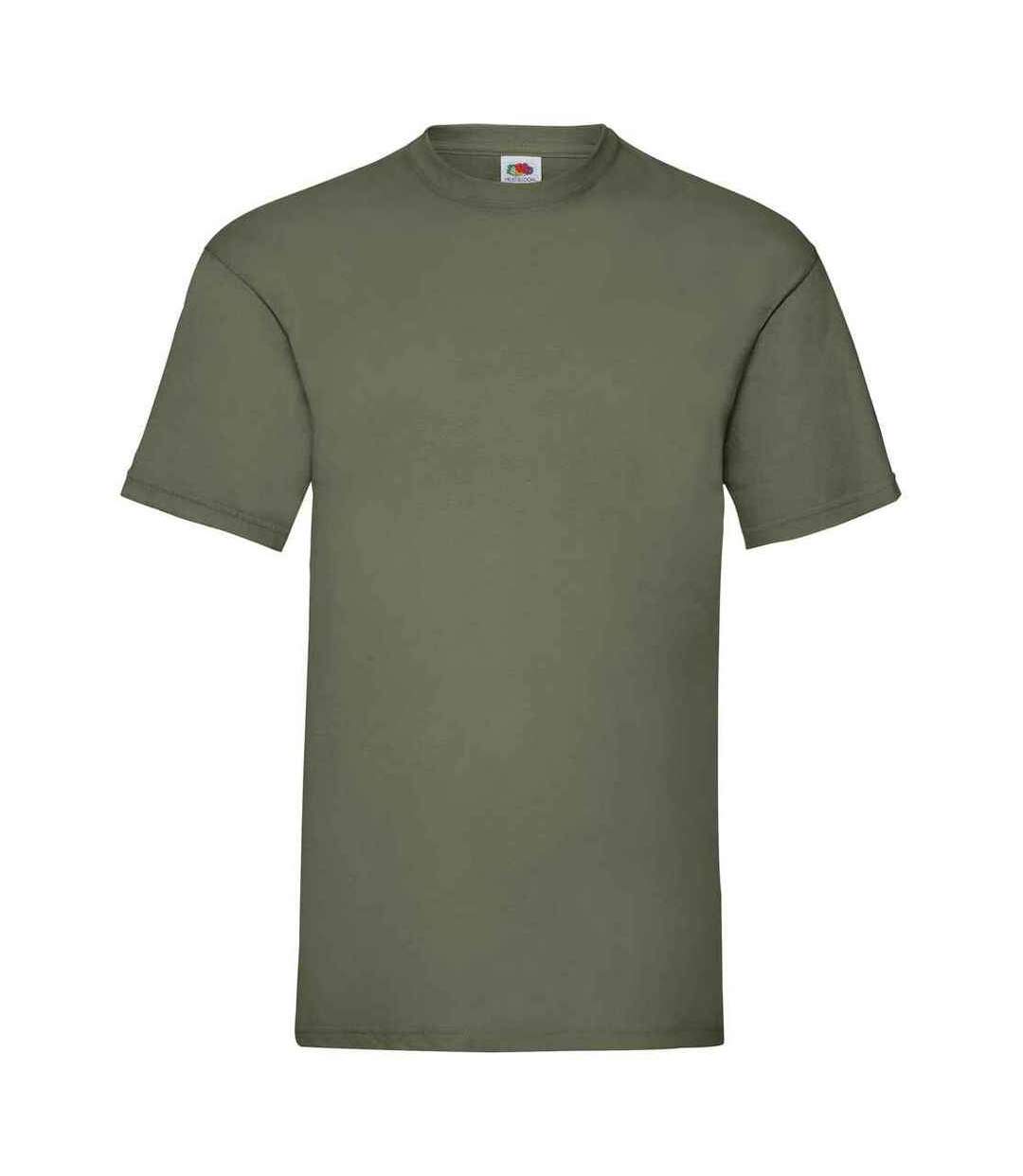 T-shirt valueweight homme olive classique Fruit of the Loom-1