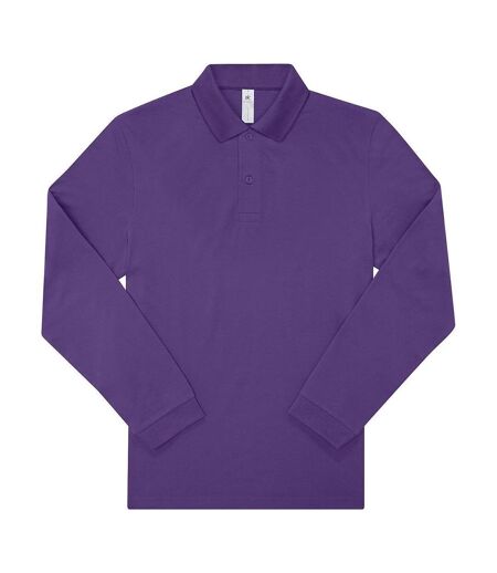 Polo manches longues- Homme - PU425 - violet