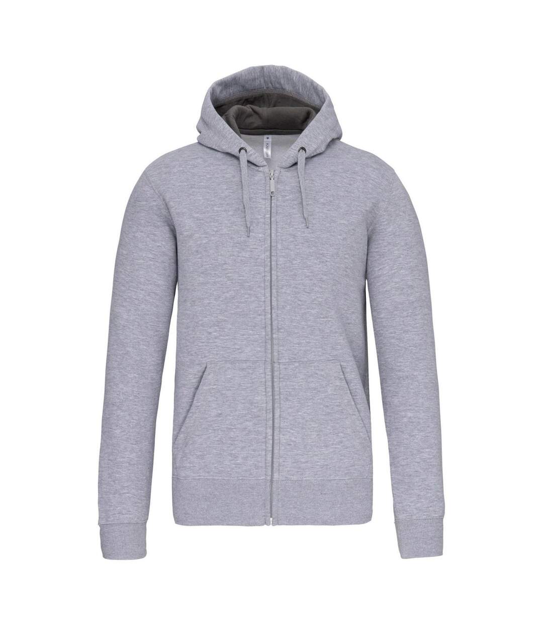 Veste zippée à capuche - Homme - K444 - gris chiné-2