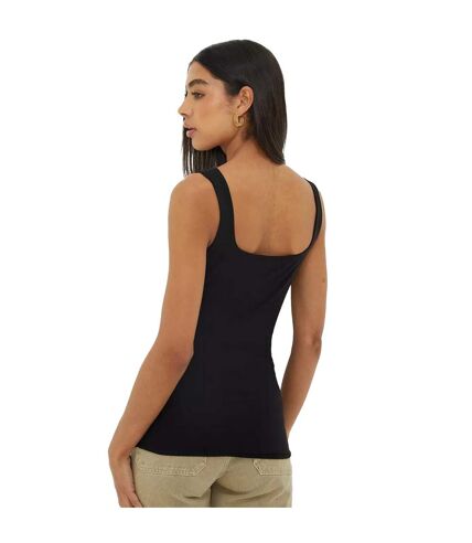 Dorothy Perkins Womens/Ladies Double Layered Square Neck Tank Top (Black)