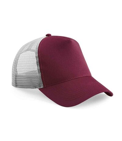 Casquette trucker adulte bordeaux / gris Beechfield