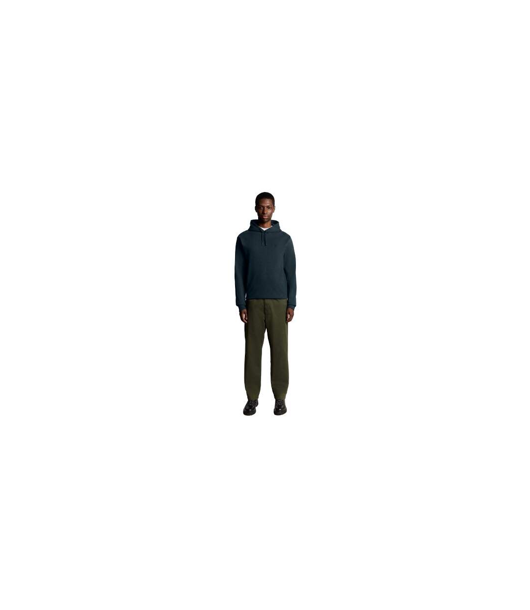 Mens Interlock Hoodie Black Lyle & Scott-1