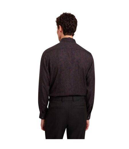 Chemise Manches Longues Motif/style Floral Homme Marron Foncé Ted Baker