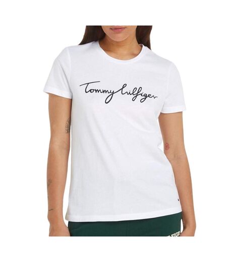 T-shirt Blanc Femme Tommy Hilfiger Signature - XXL