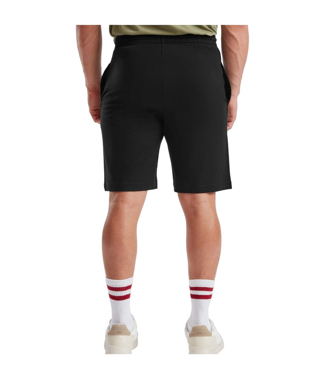 Mens Iconic 195 Jersey Shorts Black Fruit Of The Loom-3