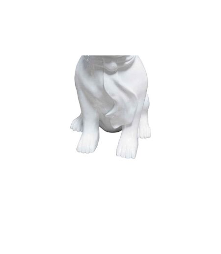 Sculpture Design Chien Dude 37cm Blanc