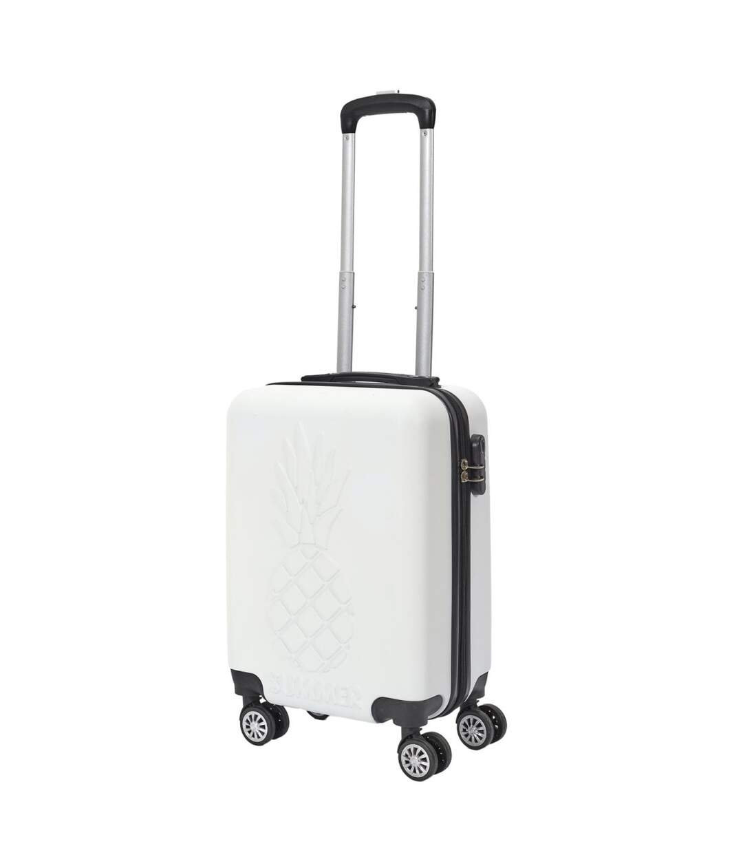 Valise Cabine à Roulettes Ananas 33L Blanche-1