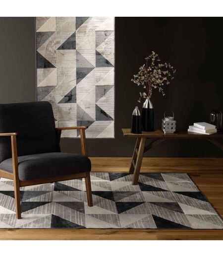 Tapis Déco Tissé Graphic 140x200cm Naturel