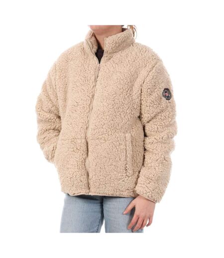 Veste sherpa beige femme full compagnie des amériques zip