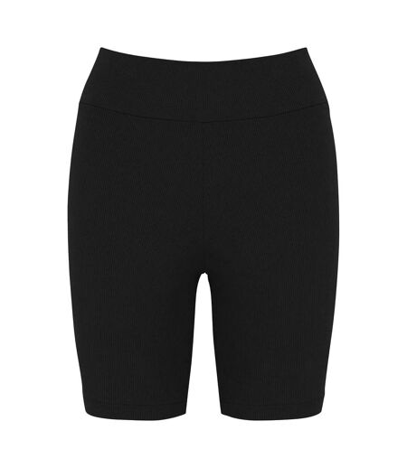 Womens/ladies ribbed cycling shorts black Native Spirit