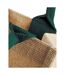 Westford Mill Jute Mini Gift Bag (6 Liters) (Natural/Forest Green) (One Size) - UTBC2791