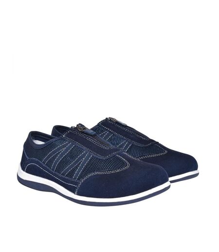 Womens/ladies Mombassa Comfort Shoes Navy Fleet & Foster