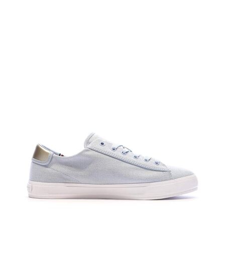 Baskets bleu clair femme tommy hilfiger canvas