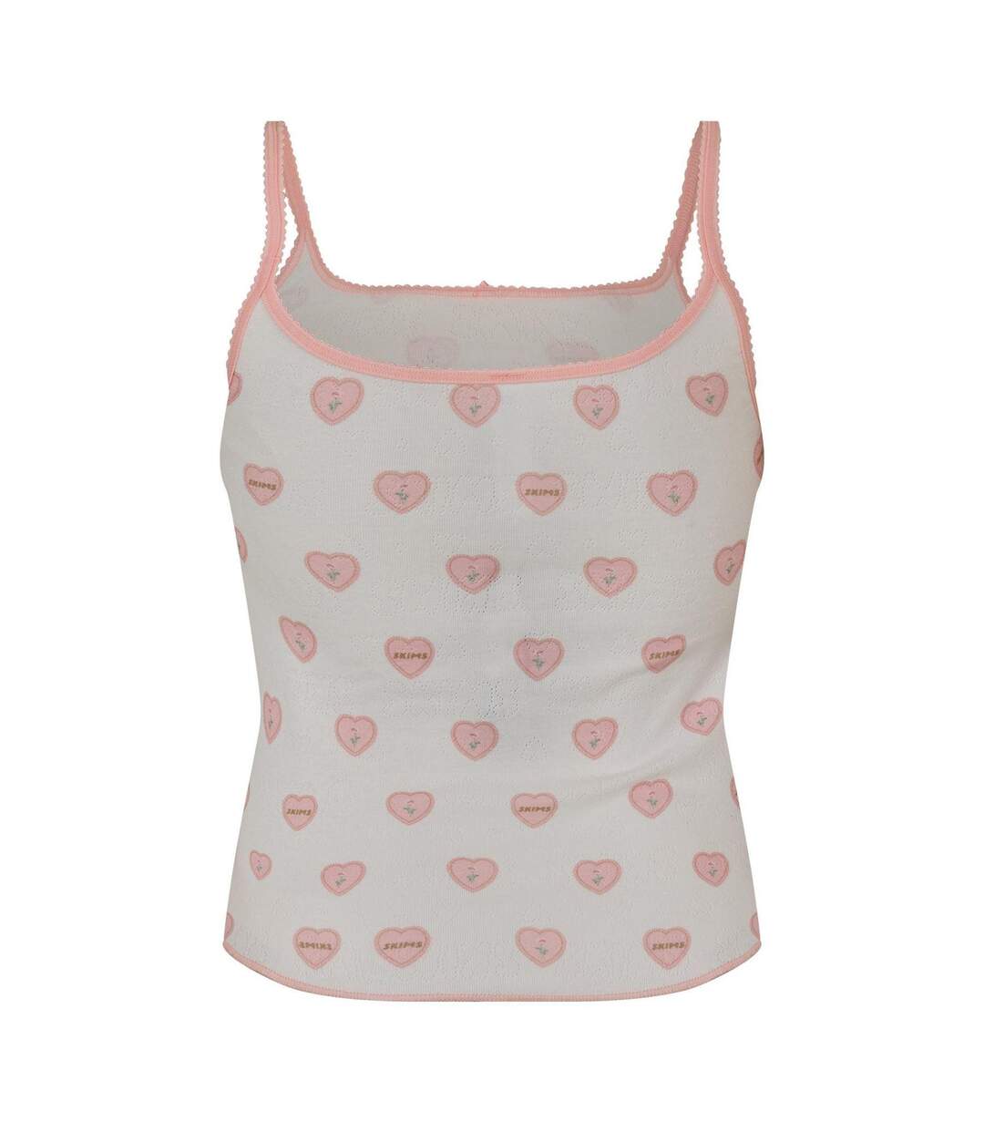 Débardeur Motif/style Cœurs Femme Blanc Skims-2