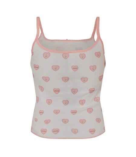 Débardeur Motif/style Cœurs Femme Blanc Skims