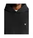 Mens Diagonal Weave Hoodie Black Lyle & Scott-4