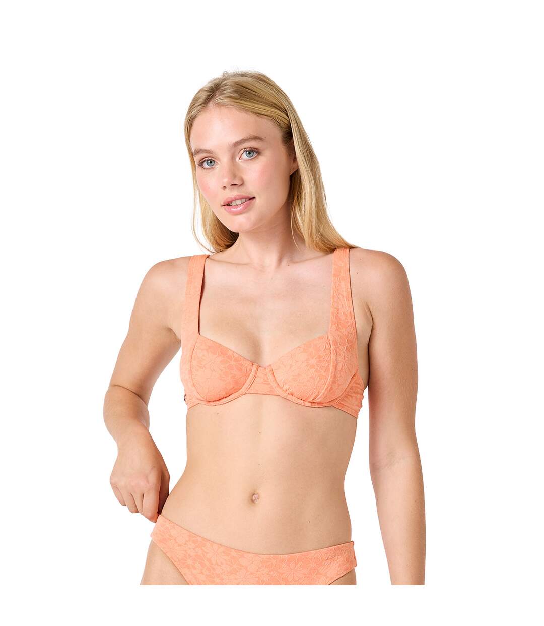 Haut de maillot de bain balconnet orange Néréide-2