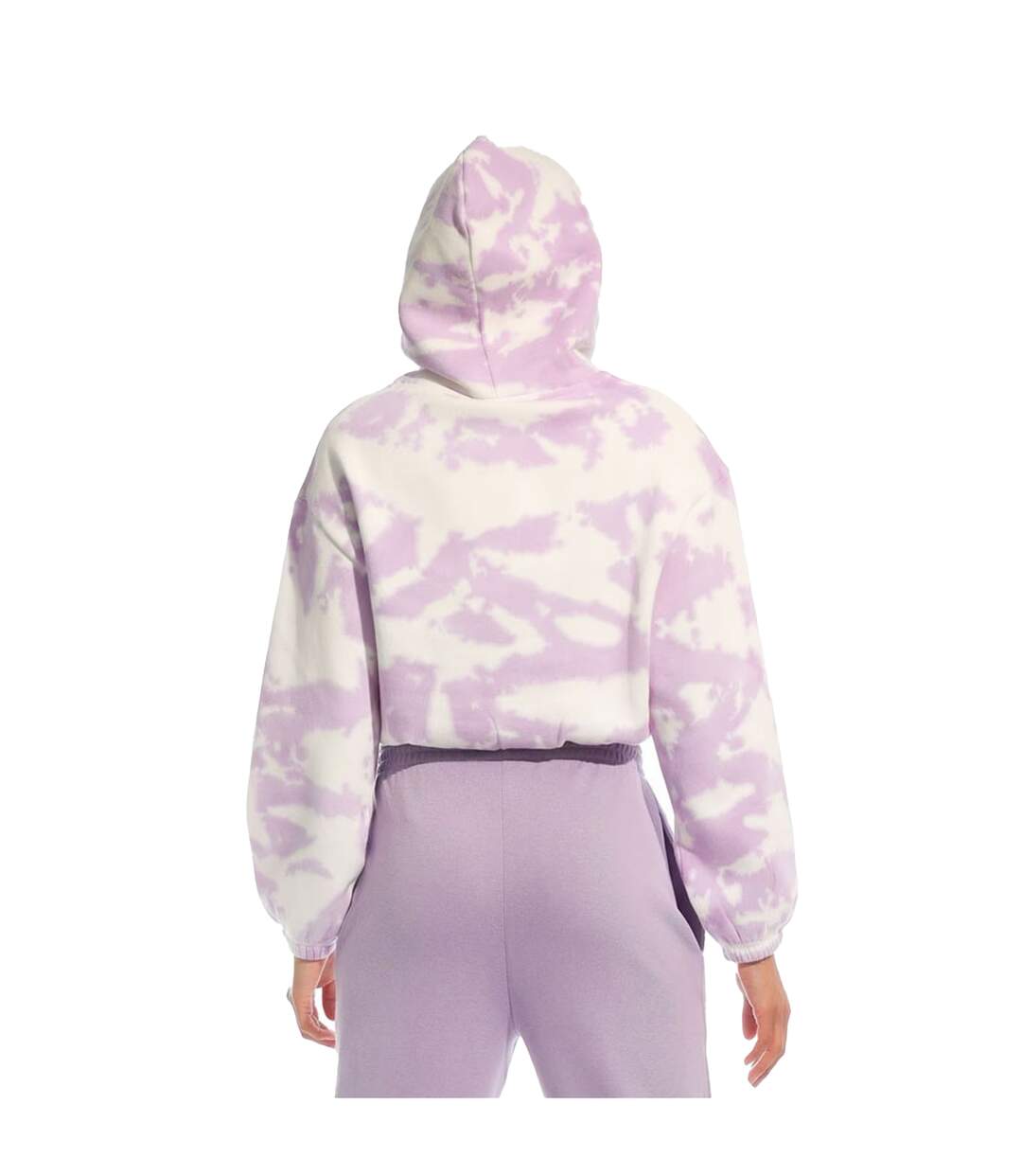 Womens/ladies tie dye crop hoodie purple Light And Shade