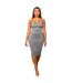 Robe Moulante Femme Gris Honeyz-1