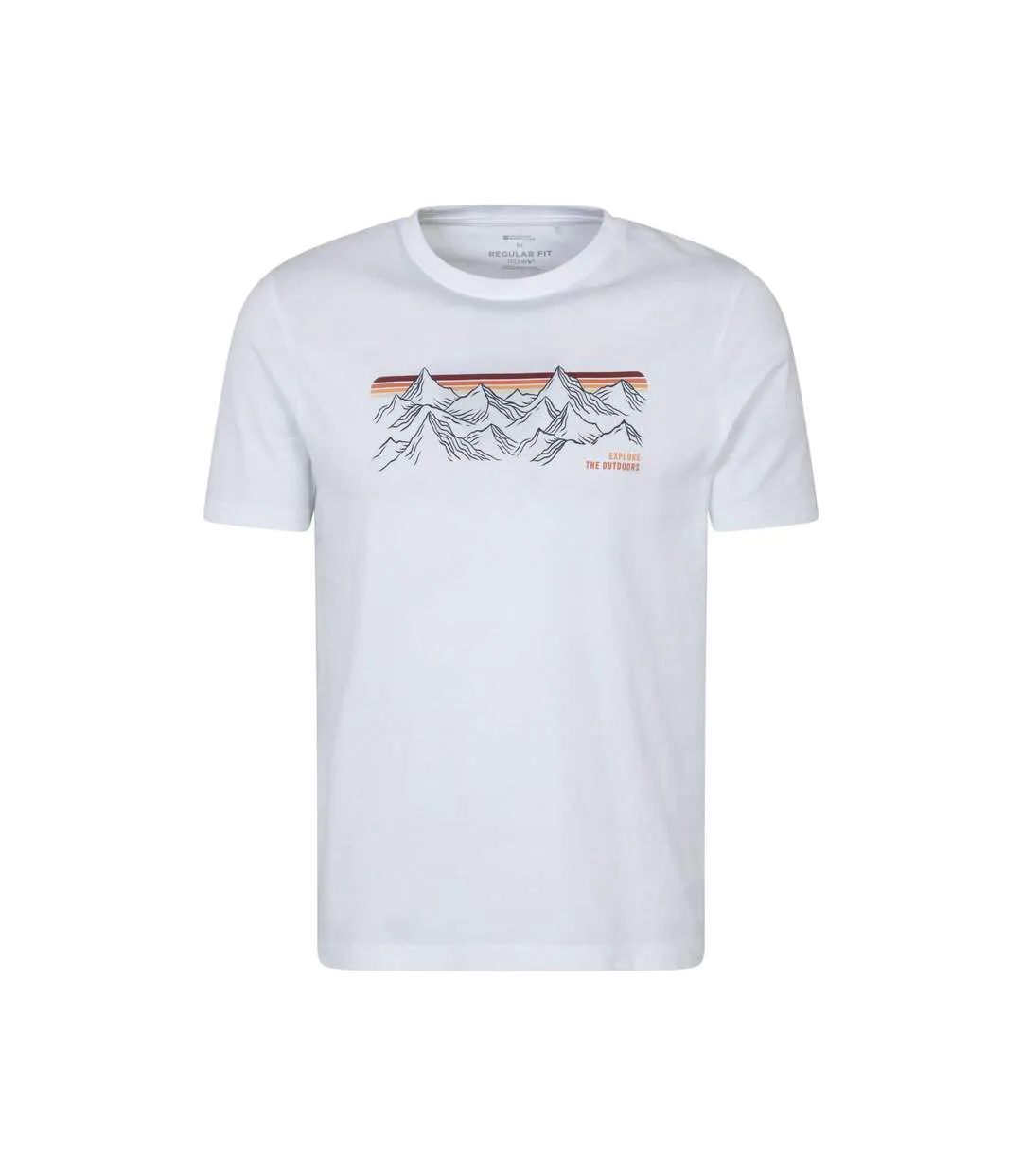 T-shirt Homme Blanc Mountain Warehouse-1