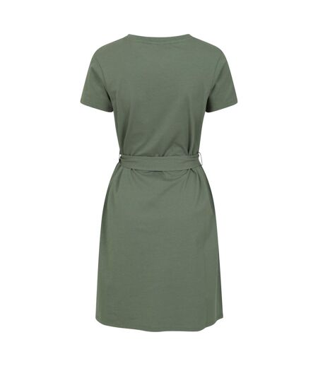 Robe t-shirt paros femme vert kaki Mountain Warehouse