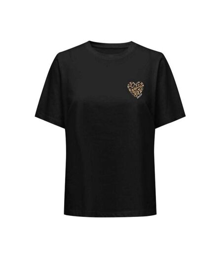 T-Shirt noir femme only cary