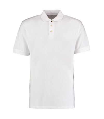 Polo workwear homme blanc Kustom Kit