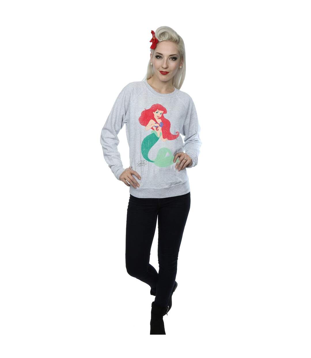 Disney Princess - Sweat CLASSIC ARIEL - Femme (Gris chiné) - UTBI10132-4