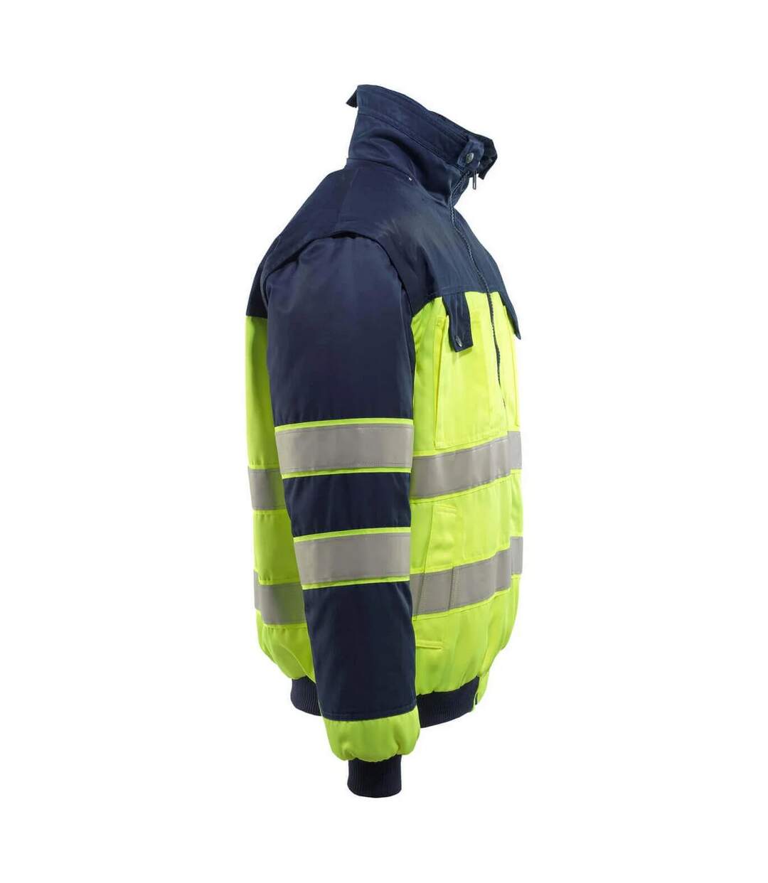Blouson Pilote Safe Image Livigno Homme Jaune Fluo Bleu Marine Mascot-3