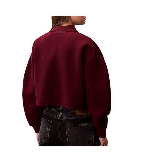 Blouson aviateur rouge femme calvin klein jeans scuba