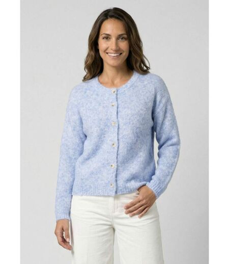 Gilet col rond en maille avec laine