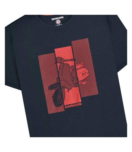 T-shirt Motif Trottinette Homme Bleu Marine Lambretta