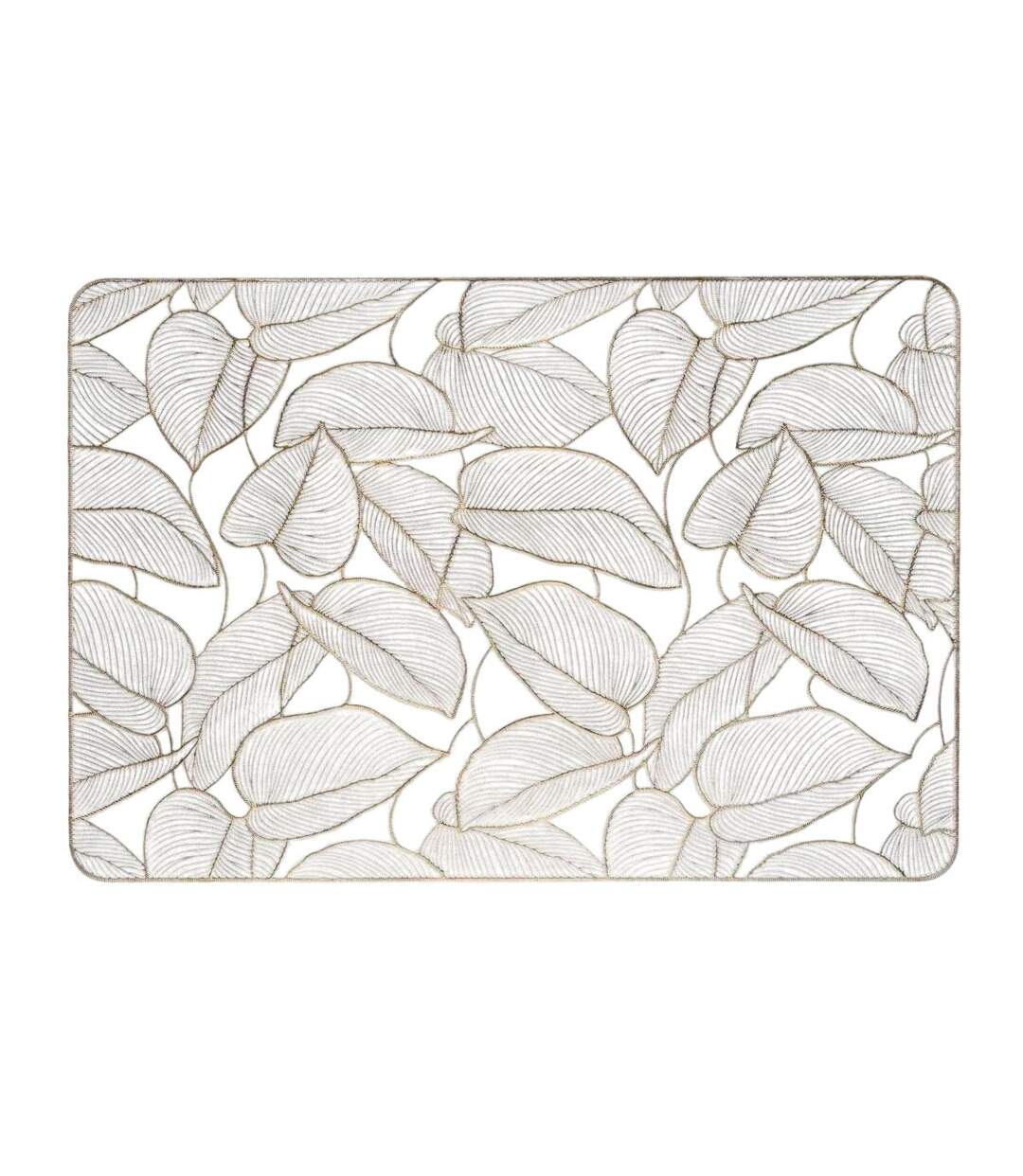 Set de Table Métallisé Folis 30x45cm Blanc & Or-1