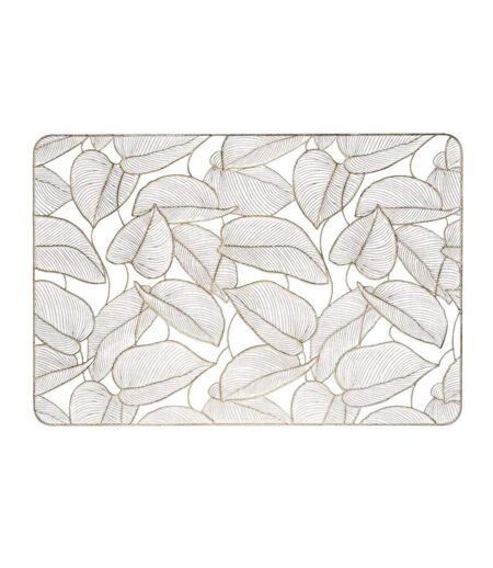 Set de Table Métallisé Folis 30x45cm Blanc & Or