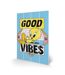 Looney Tunes Good Vibes Plaque (Blue/Yellow) (59cm x 40cm)