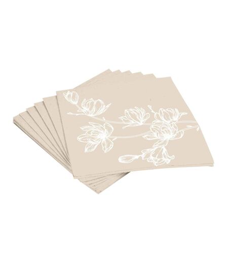 Lot de 20 Serviettes en Pulpe de Bambou Cerisier 33x33cm Naturel